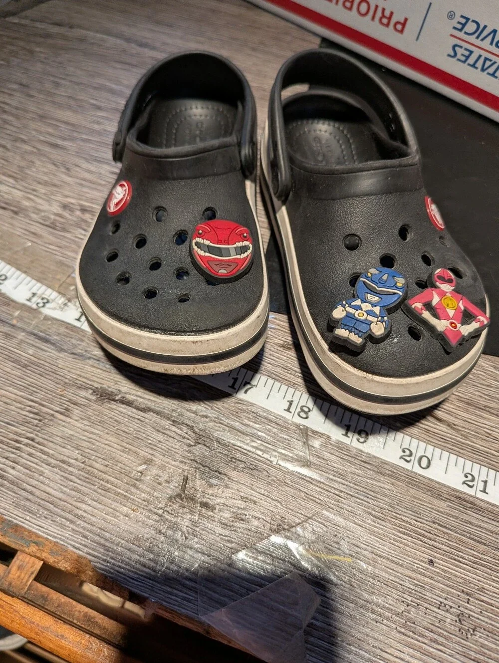Crocs Toddlers Navy Blue W Power Ranger Jibbitz Size C9‎